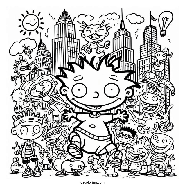 Nickelodeon Coloring Page Of Rugrats