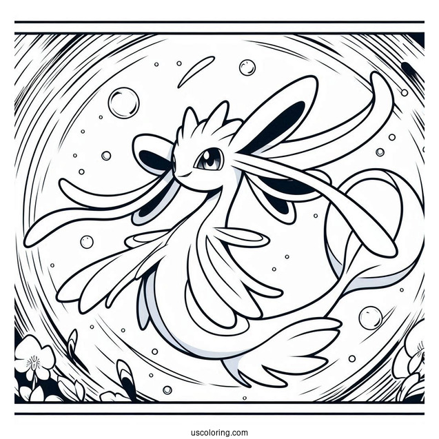 Milotic Aqua Mirage Pokemon Card Coloring Page