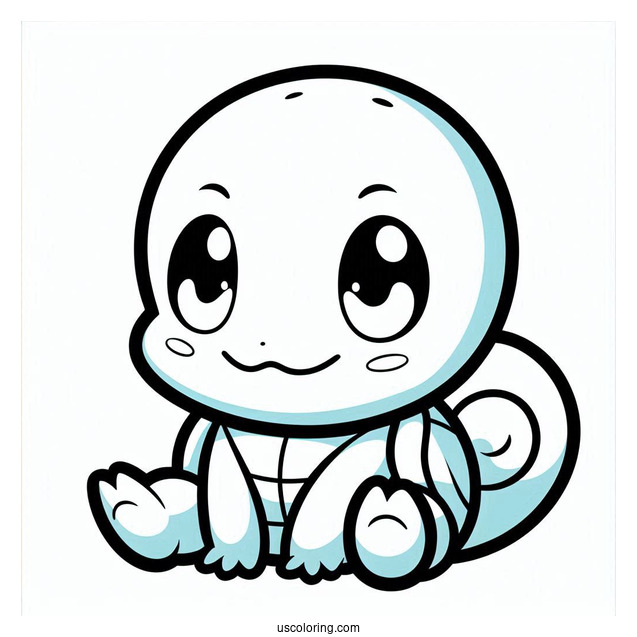 Cute Squirtle Pokemon To Color