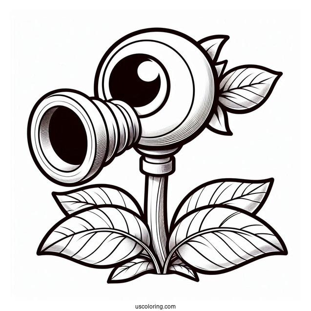 Coloring Page Of Peashooter