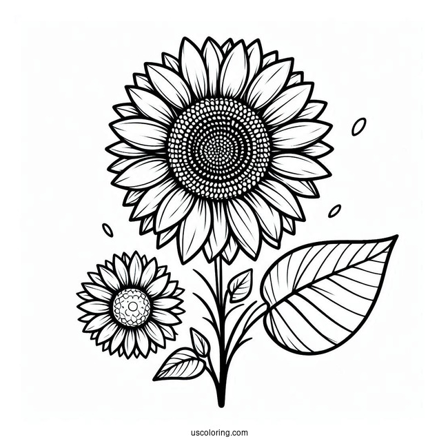Sunflower To Color