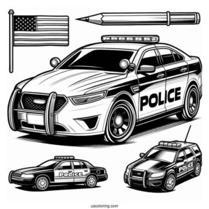 Modern Day Police Car To Color