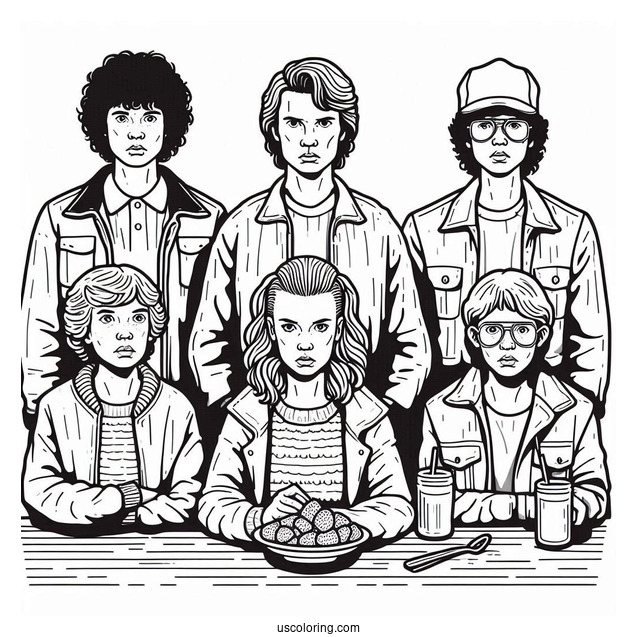 Stranger Things Popular Characters To Color
