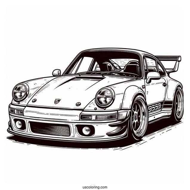 Porsche Coloring Page 959 Moby Dick