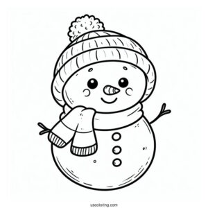 Baby Snowman To Color For Kids
