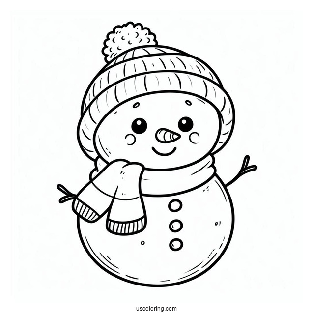 Baby Snowman To Color For Kids