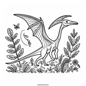 Pteranodon Dinosaur Coloring Page For Kids