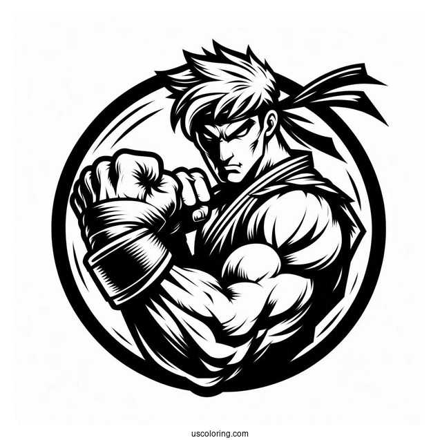 Street Fighter Coloring Page Of Logo