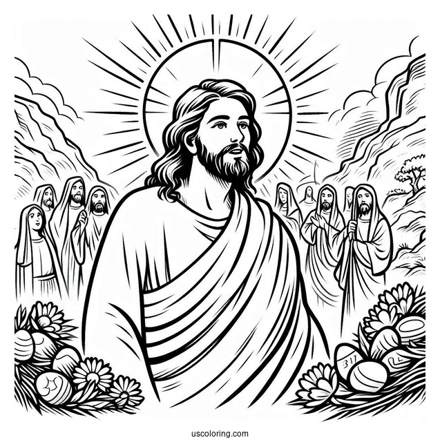 Jesus Resurrection Coloring Page