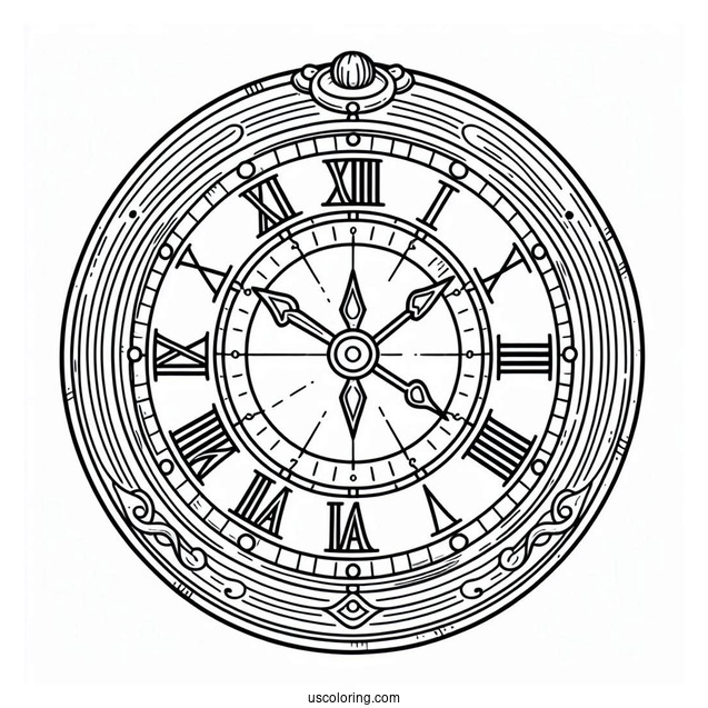 How To Tell The Time Coloring Page