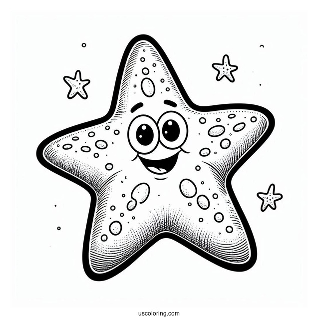 Starfish Coloring Page Of Patrick Star From SpongeBob