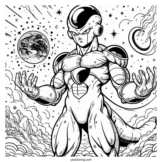 Coloring Page Of Frieza Coloring Sheet
