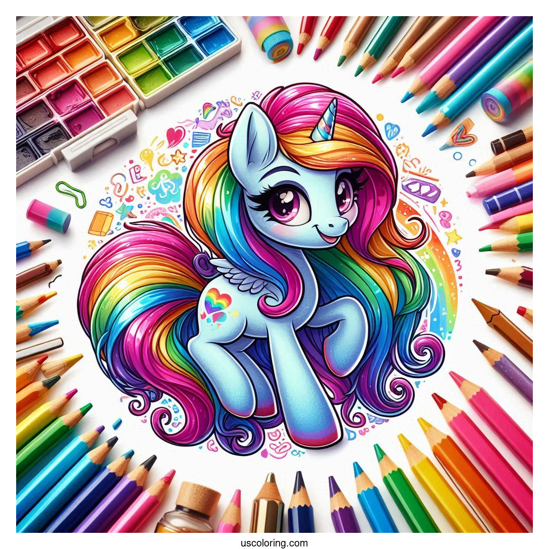 Rainbow Dash Coloring Pages Featured Image