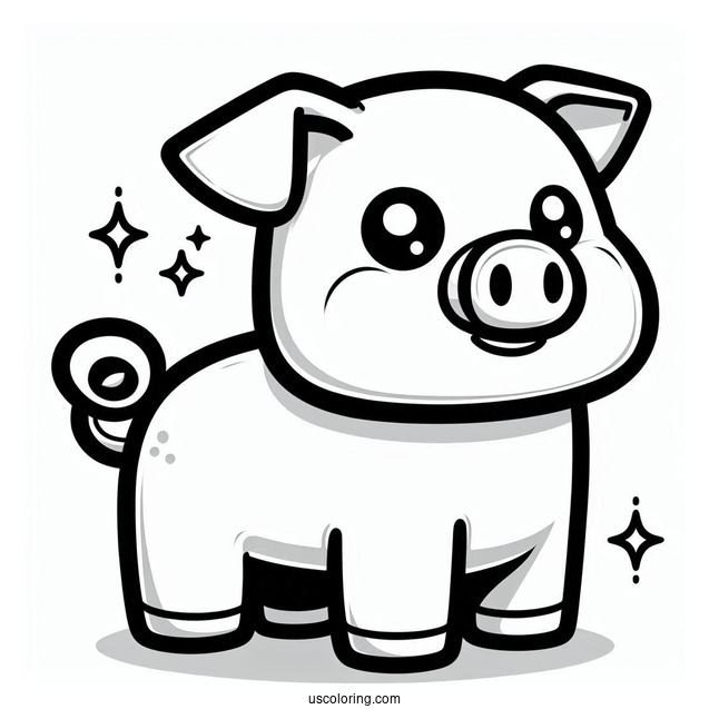 Coloring Page Of Piggy From Roblox