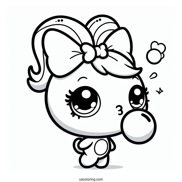 Bubbleisha Shopkins Blowing Bubble Gum