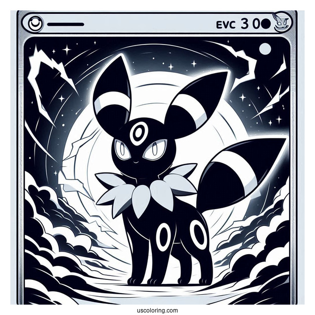 Umbreon VMax Dark Signal Pokemon Card Coloring Page