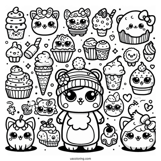 Coloring Page Of All The Shopkins