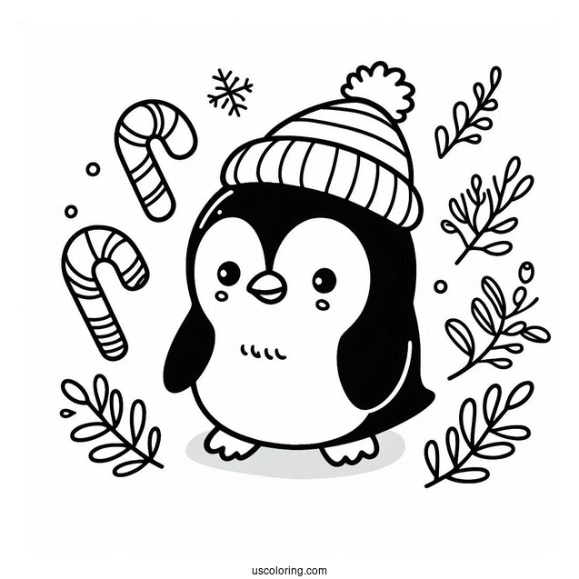 Adorable Winter Themed Penguin