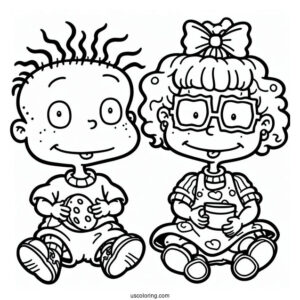 Rugrats Coloring Page Of Lillian And Philip DeVille