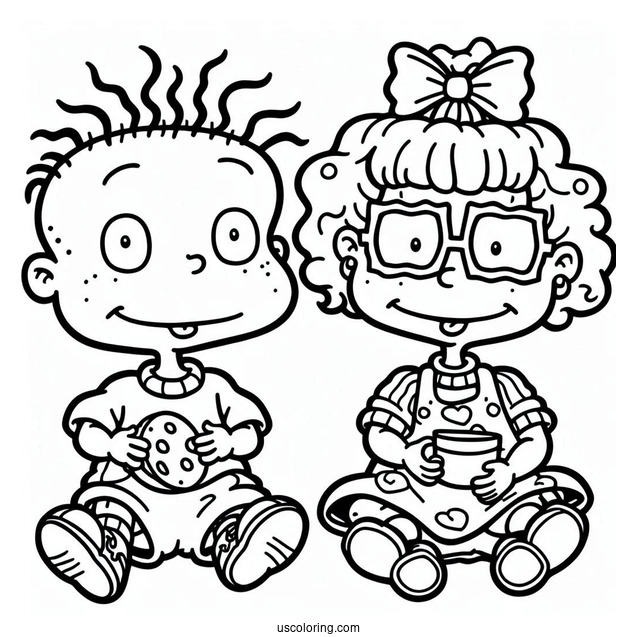 Rugrats Coloring Page Of Lillian And Philip DeVille
