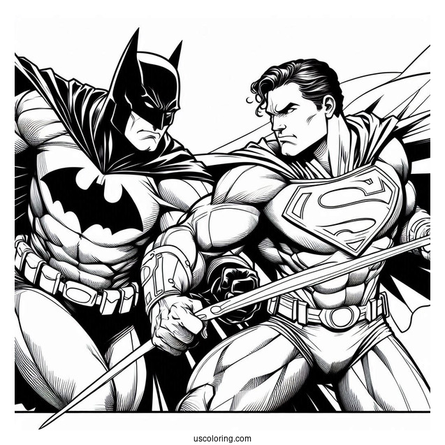 Batman Vs Superman Coloring Page