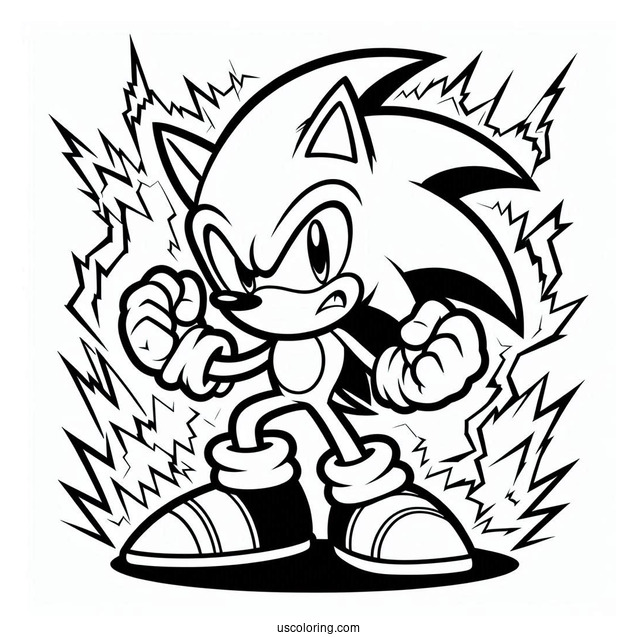 Angry Sonic To Color