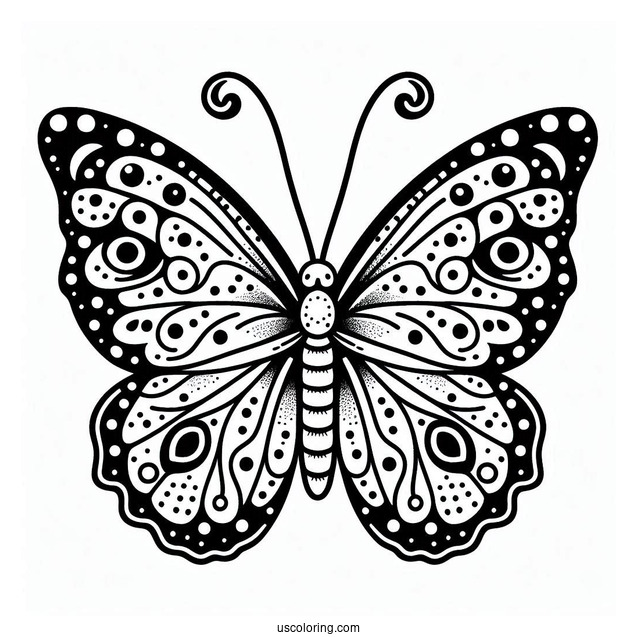 Butterfly With Spotted Wings