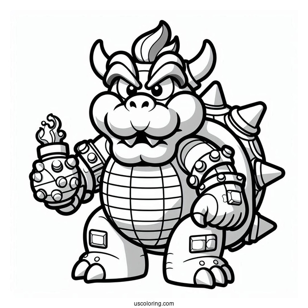 Lego Bowser To Color