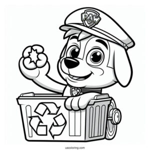 Recycling Rocky Character From Paw Patrol