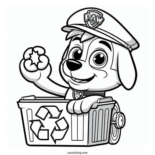 Recycling Rocky Character From Paw Patrol