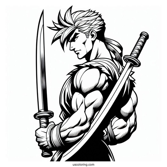 Street Fighter Coloring Page Of Vega With His Sharp Blades