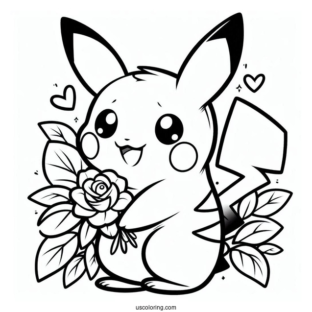 Playful Pikachu Coloring In