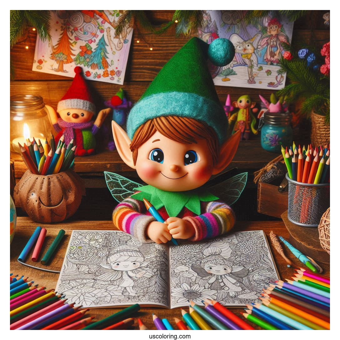 Elf Coloring Pages Featured Image