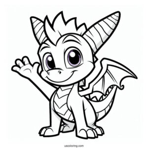 Sypro Coloring Page Pretty Elora Waving Coloring Page For Kids