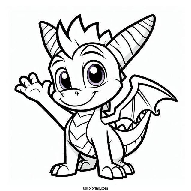 Sypro Coloring Page Pretty Elora Waving Coloring Page For Kids