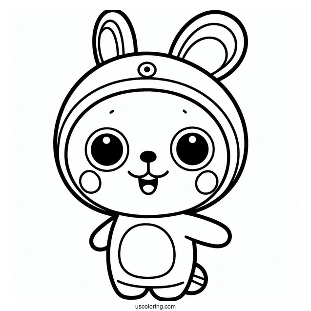 Pororo Coloring Page Of Eddy Outline For Preschoolers