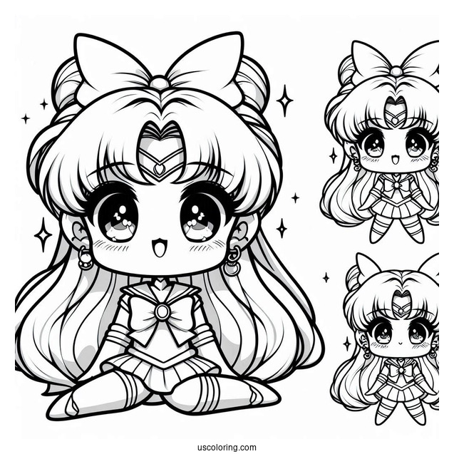 Coloring Sheet Of Kawaii Sailor Mercury