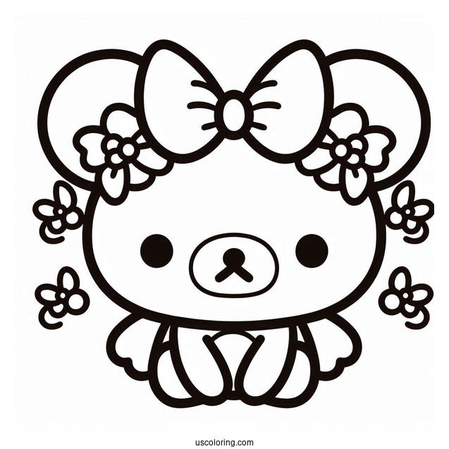 Sanrio Coloring Pages Of Rilakkuma Outline