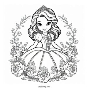 Sofia The First Coloring Page With Princess Amber