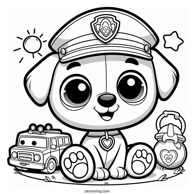 Baby Rubble Character Coloring Sheet