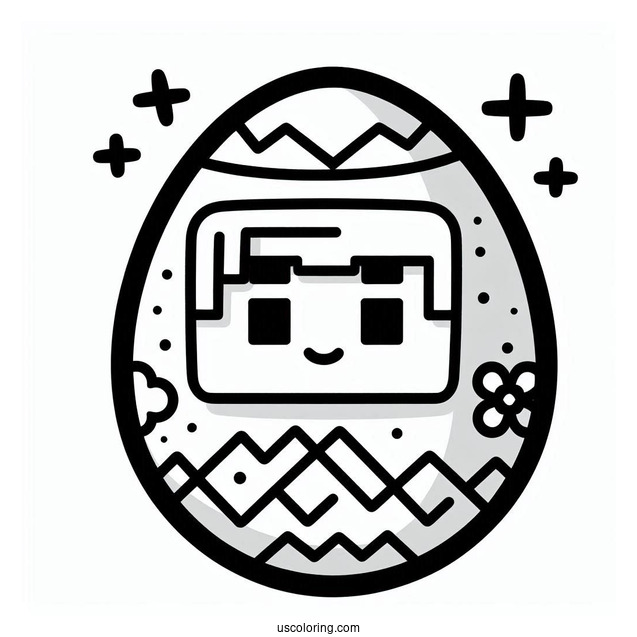 Minecraft Easter Egg Coloring Page For Kids