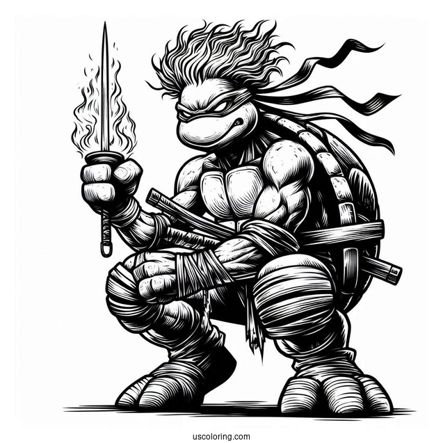 Ninja Turtles Coloring Page Of Angry Teenage Mutant
