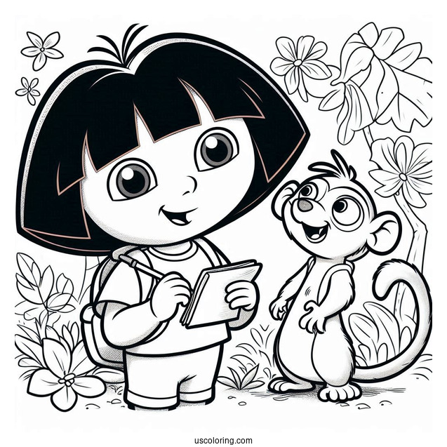 Dora Giving Note To Swiper