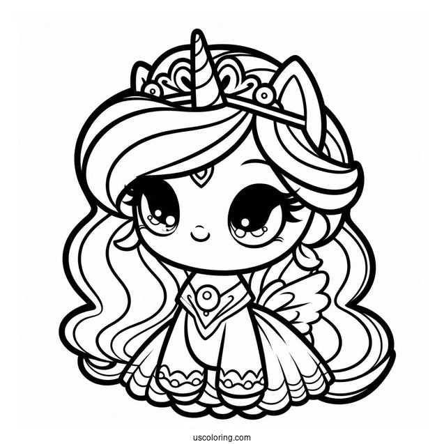 Cute Baby Princess Luna Coloring Page For Preschoolers