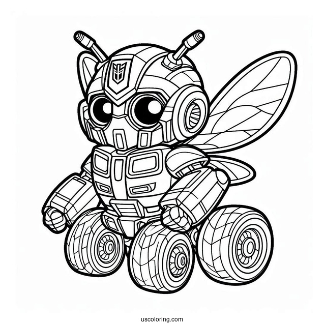 Detailed Bumblebee Coloring Page And Optimus Prime