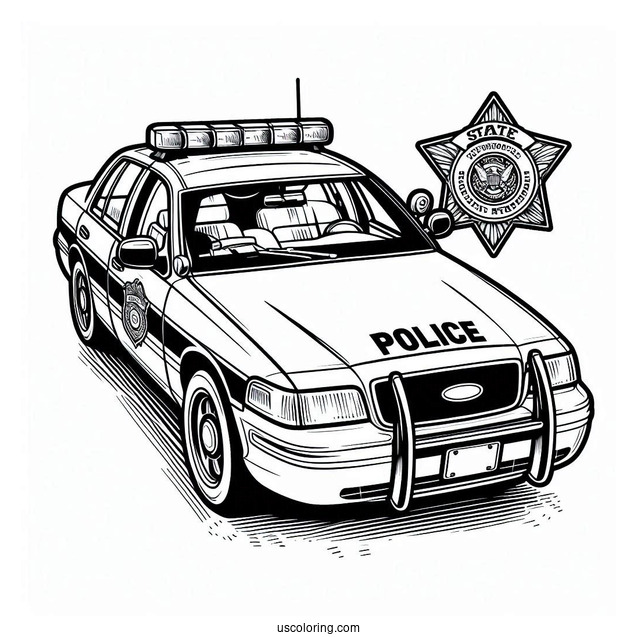 Coloring Page Of State Trooper