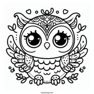 Coloring Sheet Of Baby Owl To Color