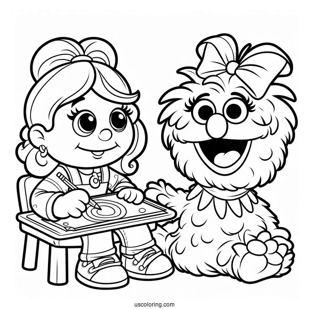 Abby Cadabby Outline Coloring In For Kids