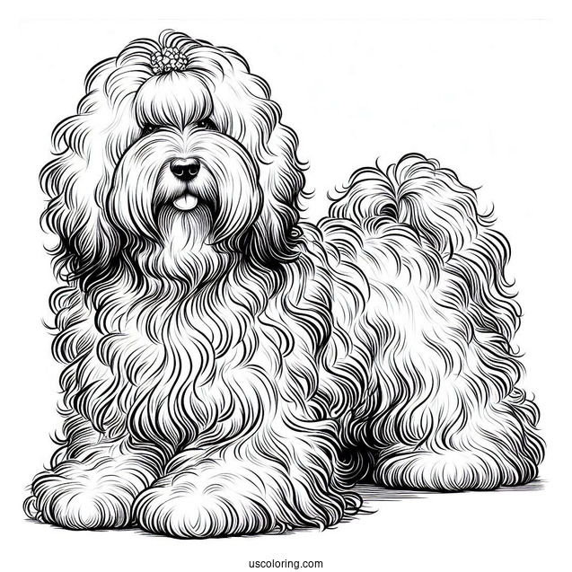 Komondor Dog With Overgrown Fur