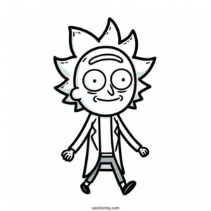Rick and Morty Coloring Page Of Fun Noob Noob from Rick and Morty For Kids